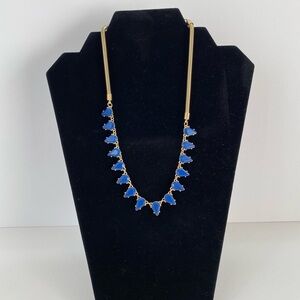 Necklace 17" - 19" Vibrant Purple Stones with‎ Gold Tone Chain - NWOT